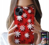 ETUI DO IPHONE 14 PLUS - PŁATKI ŚNIEGU, ŚNIEG, GWIAZDKI, ŚWIĘTA