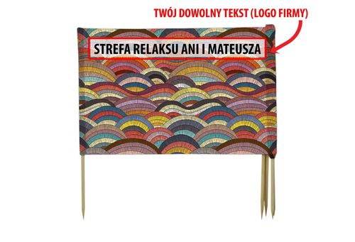 PARAWAN PLAŻOWY Kolorowe półkola z indywidualnym napisem 8 PANELI 38.8 na Arena.pl