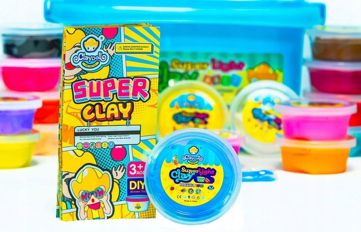 ZESTAW Magiczna PLASTELINA MASA PLASTYCZNA PIANKOLINA 24szt +WALIZKA +Akces zdjęcie 10