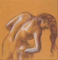 Nude lady, Edgar Degas - plakat 30x30 cm