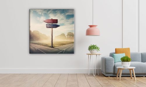 OBRAZ NA PŁÓTNIE 019 Drogi 70x70cm na Arena.pl