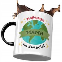 Kubek Czarny Dla Mamy Matki Na Dzień Mamy Z Nadrukiem Ze Zdjęciem