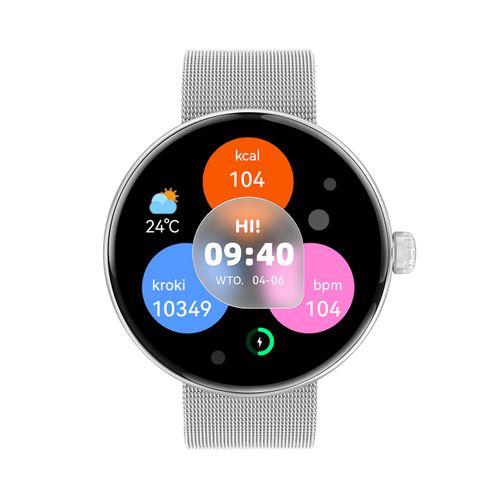 Forever smartwatch Forevive 5 SB-365 Srebrny na Arena.pl