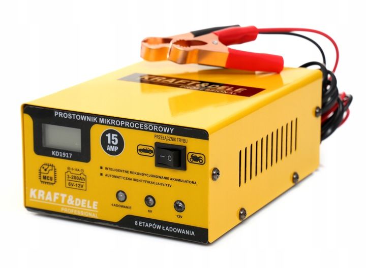 Prostownik MIKROPROCESOROWY Akumulatorowy 6V / 12V zdjęcie 8