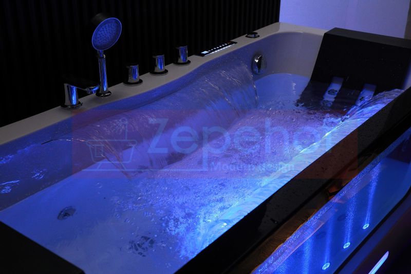 Wanna z hydromasażem EBX-7066 white prostokątna 170cmx78cmx61cm Wodosp zdjęcie 77
