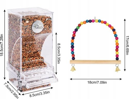 AUTOMATYCZNY DOZOWNIK KARMNIK DLA PTAKÓW PAPUG NIMFY KANARKI na Arena.pl