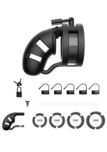 Model 18 - Chastity - 3.5"""" - Sil Cage Ballsplitter - Black na Arena.pl
