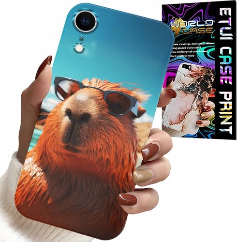 ETUI DO IPHONE XR - SŁODKA KAPIBARA, CAPIBARA CASE + SZKŁO na Arena.pl