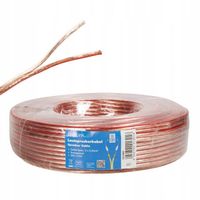 LogiLink Kabel głośnikowy 2x2,5mm² 25m Przezroczysty CCA Instalacji Audio
