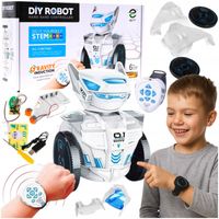 ROBOT DLA DZIECI DIY ZESTAW DO MONTAŻU STEROWANY ZEGARKIEM GRAWITACYJNY LED