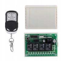 PRZEKAŹNIK MODUŁ PRZEKAŹNIKA Z PILOTEM 12V DC 433MHz 4 KANAŁY PRZEŁĄCZNIK
