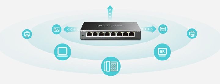 TP-LINK TL-SG108E SWITCH 8 PORTÓW GIGABIT 1000MB/s zdjęcie 15