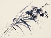 Plakat 20x15cm Orchidea w Sepii