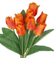 TULIPANY BUKIET TULIPANÓW SZTUCZNE KWIATY GUMOWE 43CM 9GAŁ