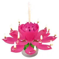 Świeczka Grająco-Tańcząca Różowa