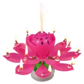 Świeczka Grająco-Tańcząca Różowa