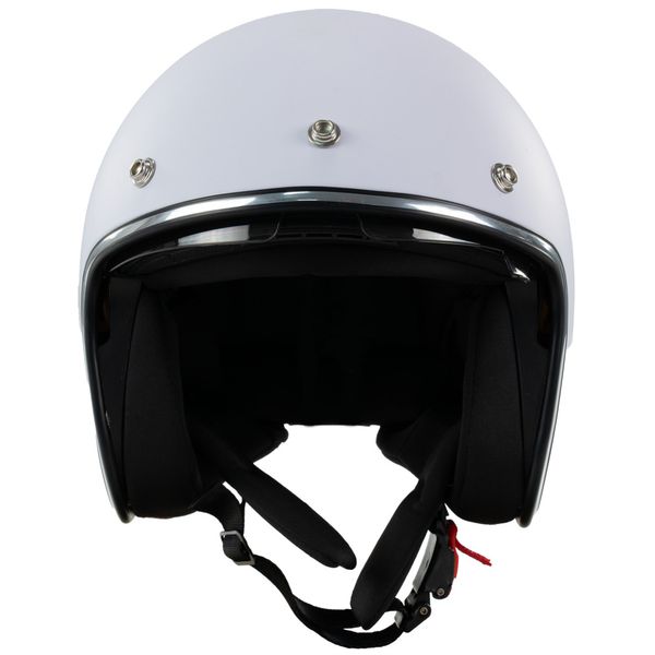 Kask na skuter motocyklowy otwarty z daszkiem BB 588 -przyciemniona blenda M biały mat zdjęcie 5