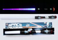 OGROMNY ROZKŁADANY MIECZ ŚWIETLNY DŹWIĘK WIBRACJE GWIEZDNE WOJNY AŻ 108 CM