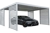 Carport PREMIUM - Wiata samochodowa 5x5 - biały - dodatkowa zabudowa ID1175