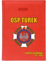 duży KALENDARZ A4 2026 DZIENNY terminarz z nadrukiem UV STRAŻACKI DLA OSP