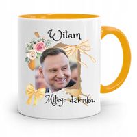 Kubek Żółty Prezydenta Andrzej Duda Pis Dla Ciebie Z Nadrukiem Ze Zdjęciem