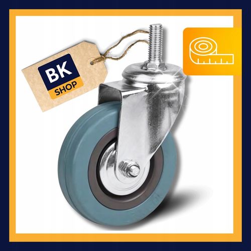 ZESTAW JEZDNY KÓŁKA OBROTOWE 180 kg GUMOWE KOŁA MEBLOWE HAMULEC 75 mm na Arena.pl