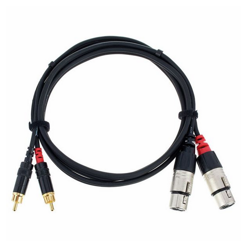 Kabel audio sygnałowy 2x RCA Cinch XLR 1,5m REAN Neutrik Cordial CFU 1.5 FC na Arena.pl