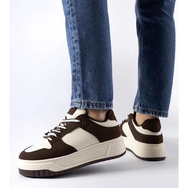 Brązowe sneakersy na platformie r.40 zdjęcie 3