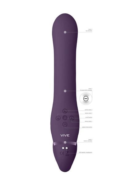 Ai - Dual Vibrating & Air Wave Tickler Strapless Strapon zdjęcie 6