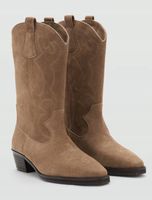 MANGO Skórzane kowbojki R36