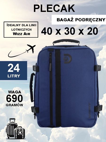 Plecak - torba kabinowa Discovery ANDES navy zdjęcie 2