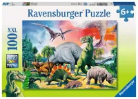 Puzzle 100 elementów XXL. Pośród dinozaurów