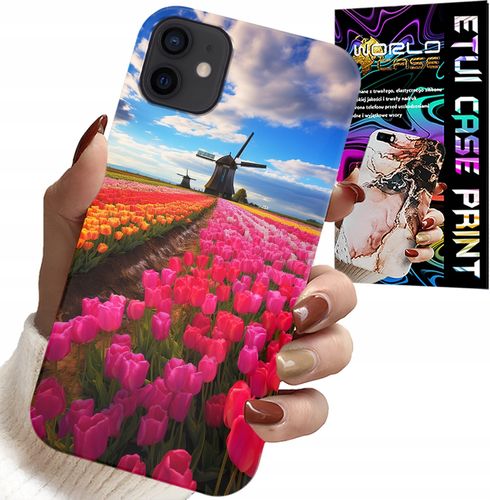 ETUI DO IPHONE 13 MINI - POLE KOLOROWYCH TULIPANÓW, TULIPAN, CASE na Arena.pl