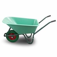 Taczka ogrodowa 100L 250kg misa PVC zielone koło PU