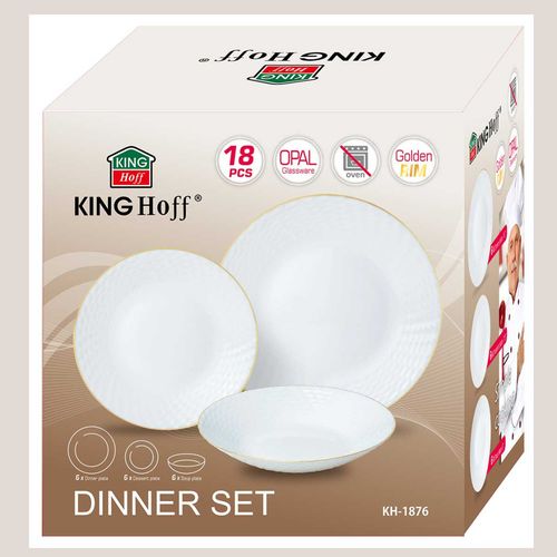 komplet obiadowy opal dla 6 osób 18 elem. kinghoff kh-1876 na Arena.pl