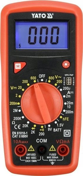 YATO MIERNIK UNIWERSALNY CYFROWY MULTIMETR RĘCZNY TESTER BUZER YT-73081 zdjęcie 2