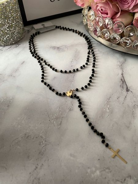 619 Różaniec naszyjnik Blueberry KONICZYNKI Stal zdjęcie 3