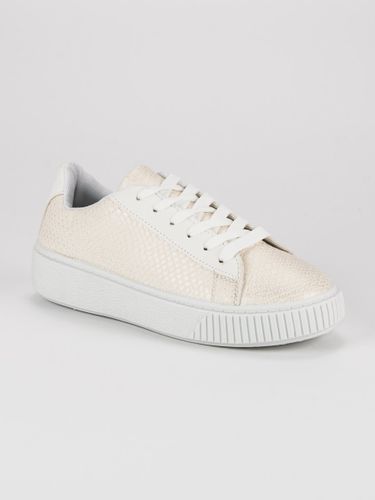 BIAŁE TRAMPKI SNAKE PRINT Rozmiar - 41 na Arena.pl