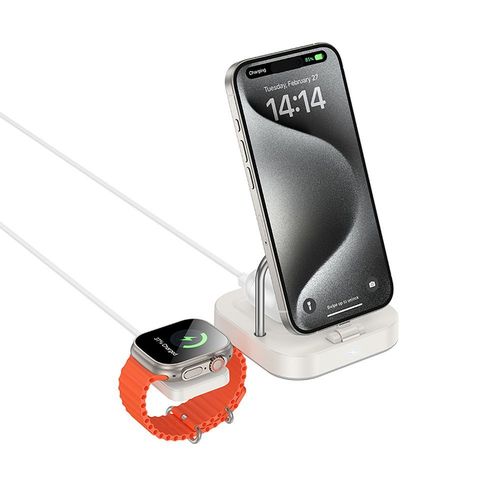 Ładowarka indukcyjna Hoco 3w1 3A 5W kompatybilna z Apple Watch CQ16A biała na Arena.pl