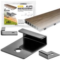 klipsy montażowe do desek kompozytowych startowe stal nierdzewna czarne