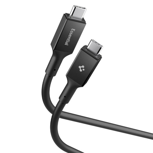 spigen eb10020cc essential type-c cable 100w 200cm black zdjęcie 1