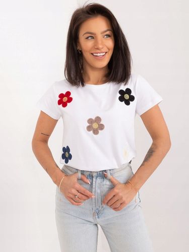 T-SHIRT Z APLIKACJĄ koszulka damska z bawełny na Arena.pl