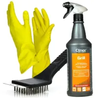ZESTAW DO CZYSZCZENIA GRILLA RUSZTU PŁYN SZCZOTKA