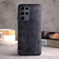 Etui AIORIA Vintage LEATHER do Samsung Galaxy S22 Ultra czarny