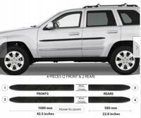 Jeep Cherokee 2005-2010 Listwy CZARNE Boczne Drzwi