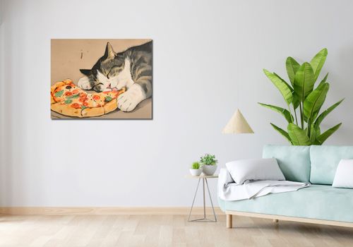 Obraz 90x70cm Pizza Dla Kota na Arena.pl
