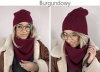 zimowy KOMPLET damski CZAPKA + KOMIN + RĘKAWICZKI DOTYKOWE ciepły POLSKI