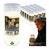 Wkłady do Zniczy Rewelacyjne na Upały Parafinowe 3 dni x20 Czyste Wypalanie