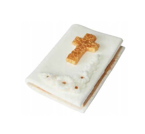 KSIĄŻECZKA KOMUNIJNA złota KOMUNIA dekoracja tort na Arena.pl