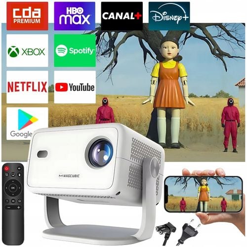 PROJEKTOR SMART MULTIMEDIALNY MAGCUBIC L018 4K WIFI TV GŁOŚNIK BT 2025 na Arena.pl